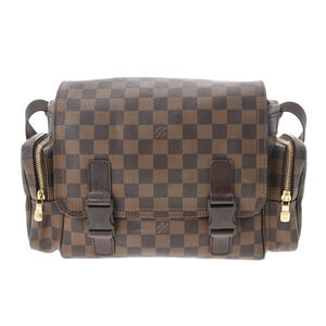 Louis Vuitton Damier Reporter Melville Brown Canvas Shoulder Bag